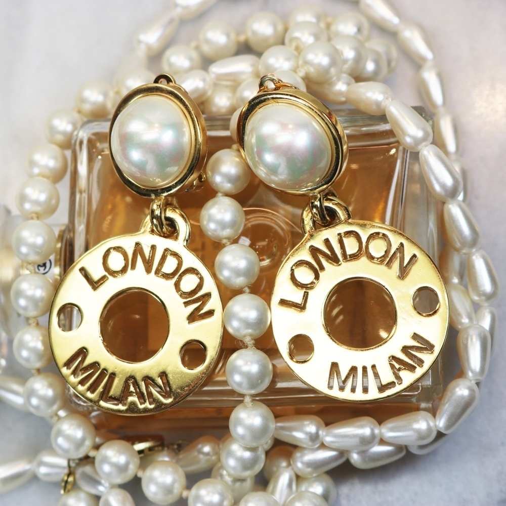 ⚜️ LONDON MILAN RUNWAY Vintage Carolee Earrings - Picture 2 of 13